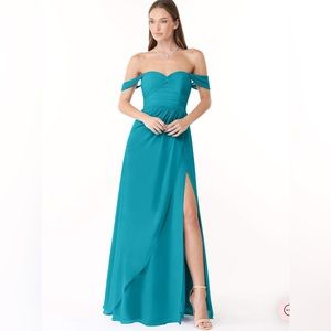 Azazie Millie Jade Long Dress